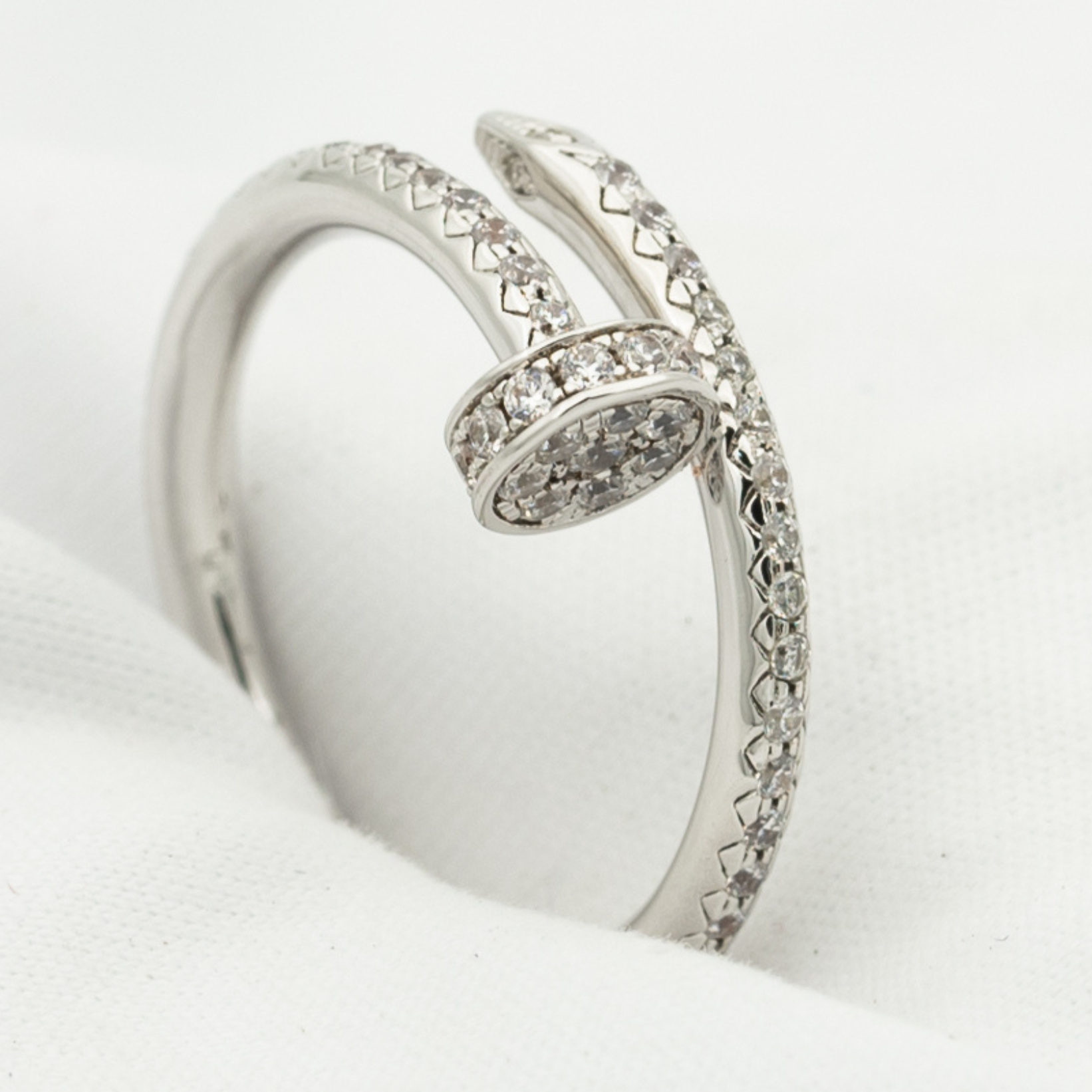 [Olivia Jewelry]JUSTE RING 1.8MM SILVER DIAMONDS