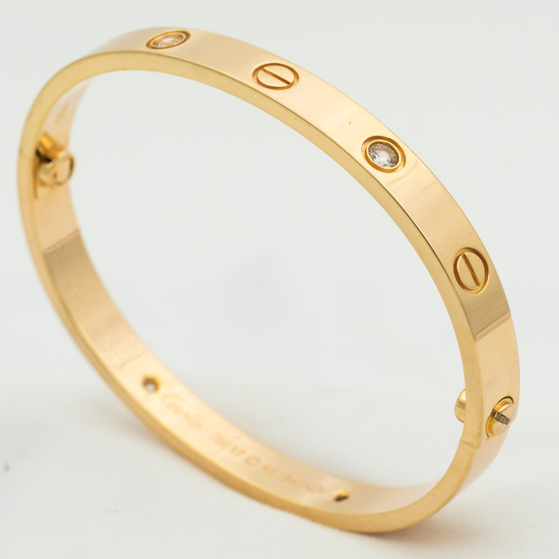 [Olivia Jewelry]LOVE BRACELET 6.1MM 4 DIAMONDS