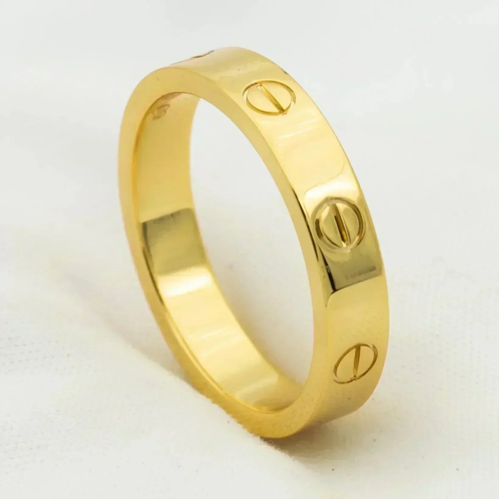 [Olivia Jewelry]LOVE RING 4MM 1 DIAMOND GOLD