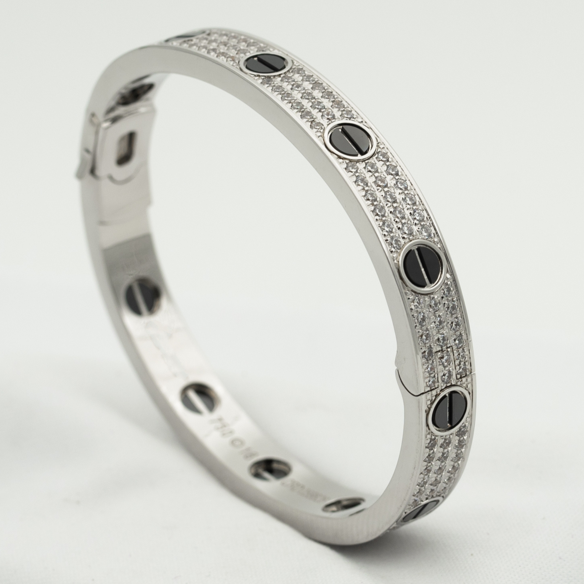 [Olivia Jewelry]LOVE BRACELET 6.1MM DIAMOND-PAVED CERAMIC