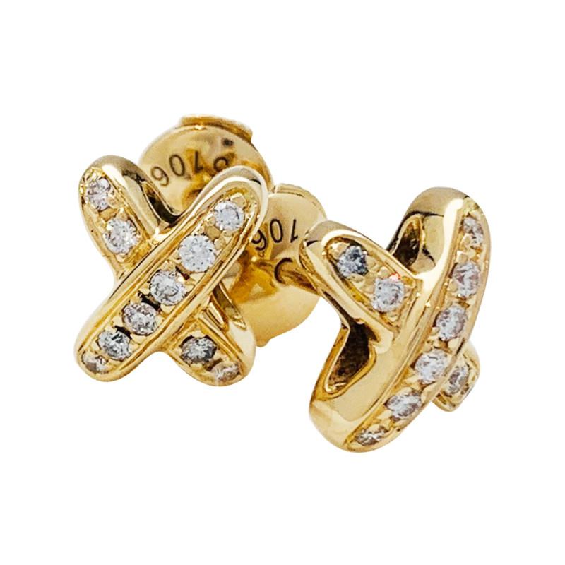 [Olivia Jewelry]JEUX DE GOLD DIAMOND EARRINGS