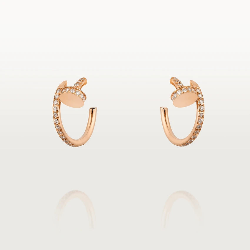 [Olivia Jewelry]JUSTE EARRINGS 12.75MM PINK GOLD DIAMOND