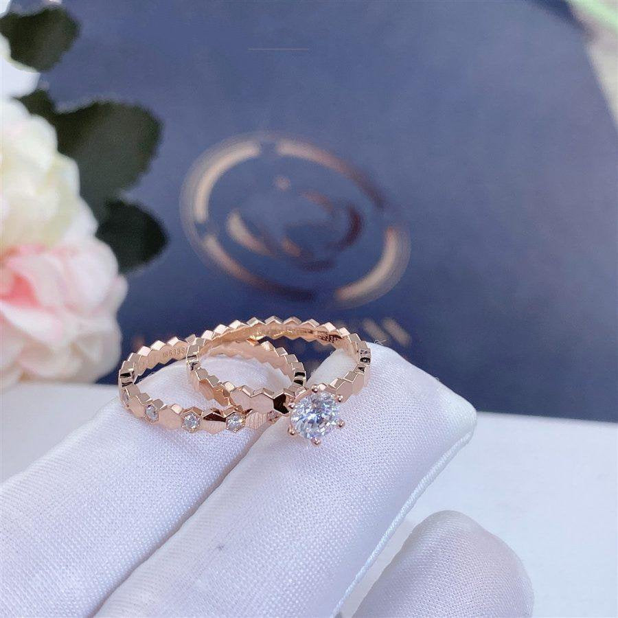 [Olivia Jewelry]BEE LOVE RING PINK GOLD 1 DIAMOND