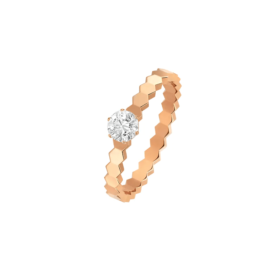 [Olivia Jewelry]BEE LOVE RING PINK GOLD 1 DIAMOND