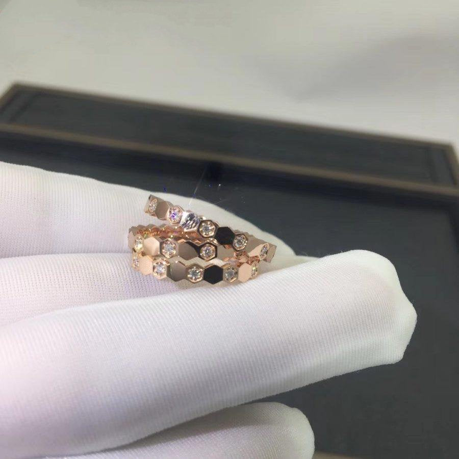 [Olivia Jewelry]BEE LOVE RING PINK GOLD DIAMOND