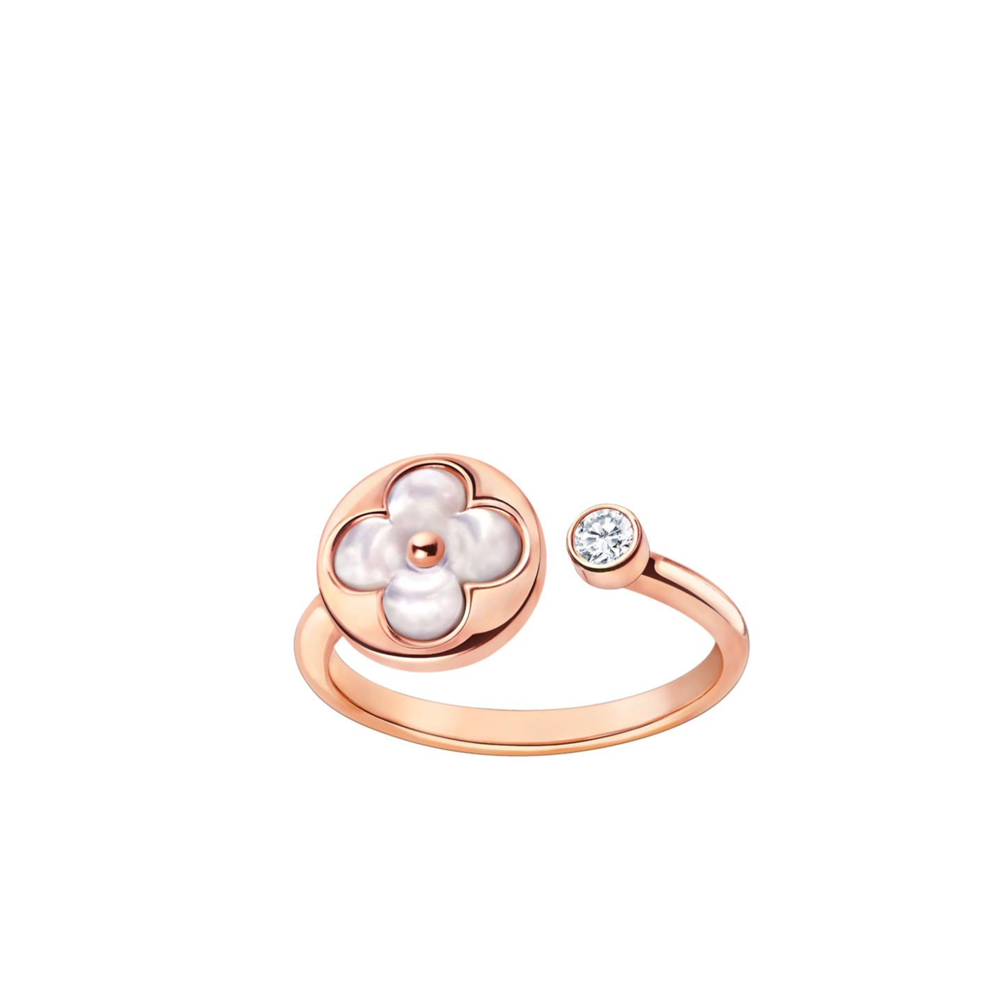 [Olivia Jewelry]SUN 1 DIAMOND PINK MOP RING