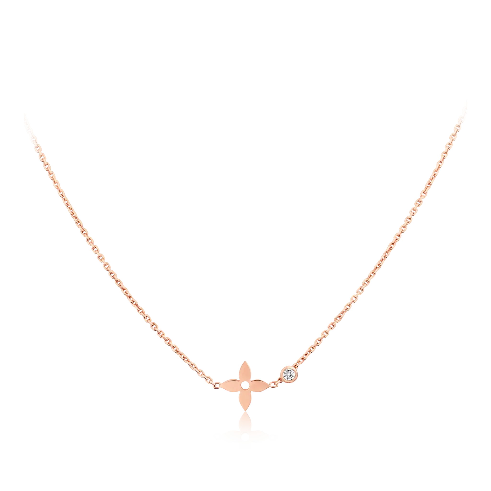 [Olivia Jewelry]BLOSSOM PENDANT PINK GOLD AND DIAMOND