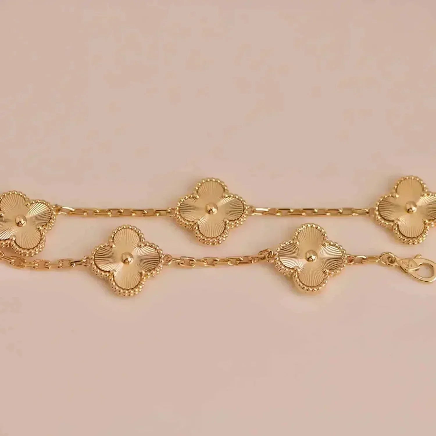[Olivia JW]CLOVER 5 FLOWERS LASER BRACELET