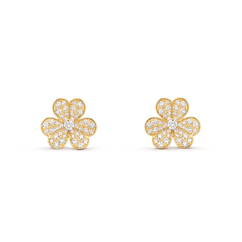 [Olivia Jewelry]FRIVOLE GOLD FLOWER DIAMOND EARRINGS